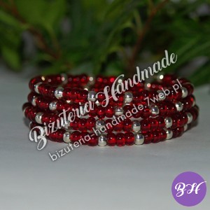 Elegancka bordowa bransoletka